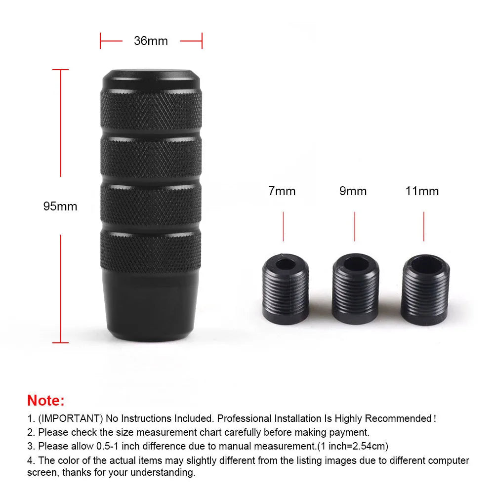 95mm Aluminum Gear Shift Knob – Universal Non-Slip Manual Shifter (Multiple Colors)