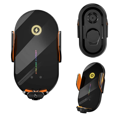 66W Wireless Car Charger Mount – Auto-Clamp Holder for iPhone, Samsung & More