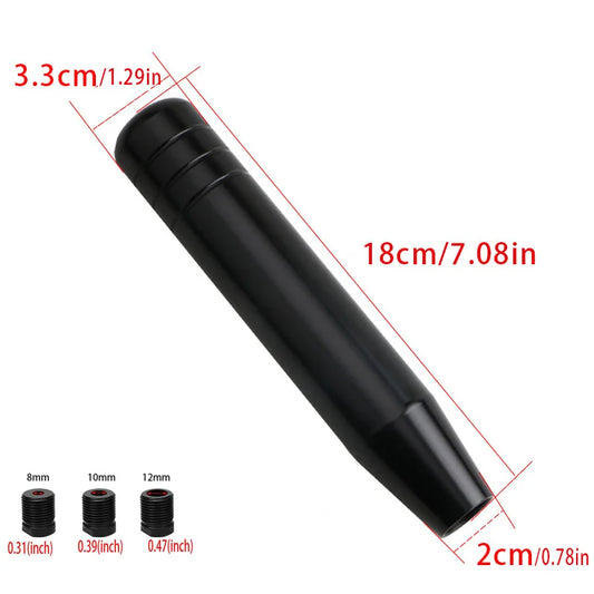 18cm Aluminum Gear Shift Knob – Extended Manual Shifter for Universal Fit (Multiple Colors)