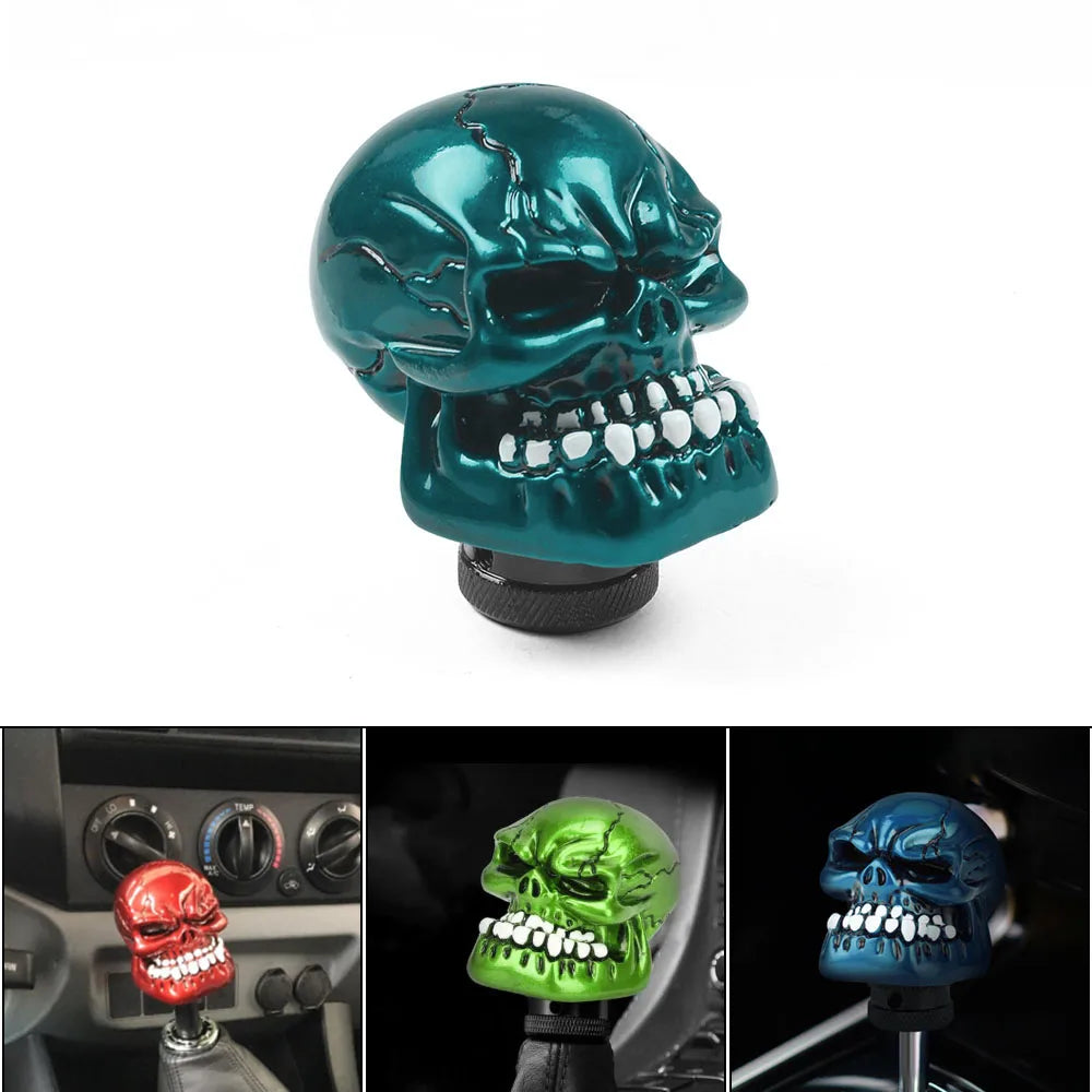 Universal Skull Gear Shift Knob – Sporty Manual Transmission Knob – 66mm Premium Quality
