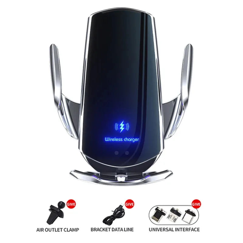 30W Magnetic Wireless Car Charger – Auto-Clamp Phone Mount with Fast Charging