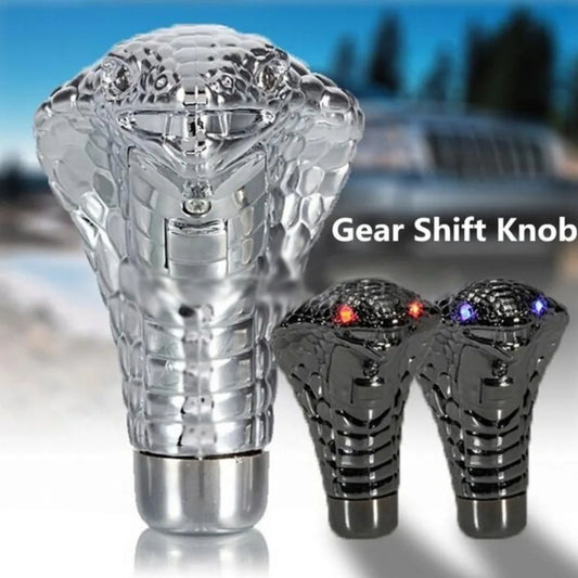 Universal Cobra Snake LED Gear Shift Knob – Chrome Red & Blue