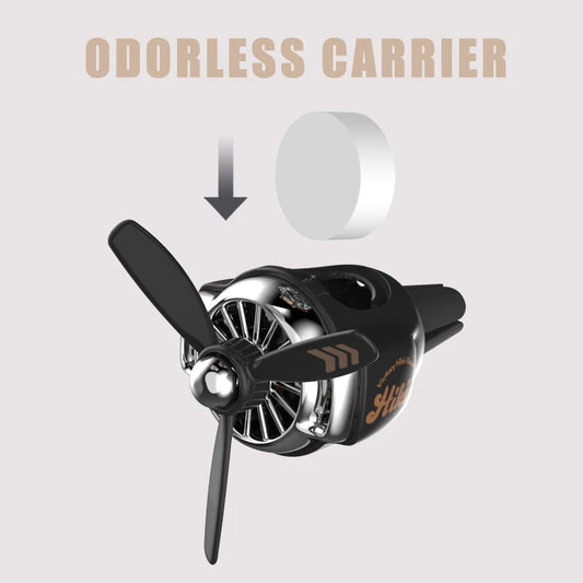 Bear Pilot Car Air Freshener – Rotating Fan Aroma Diffuser with Funny Bear