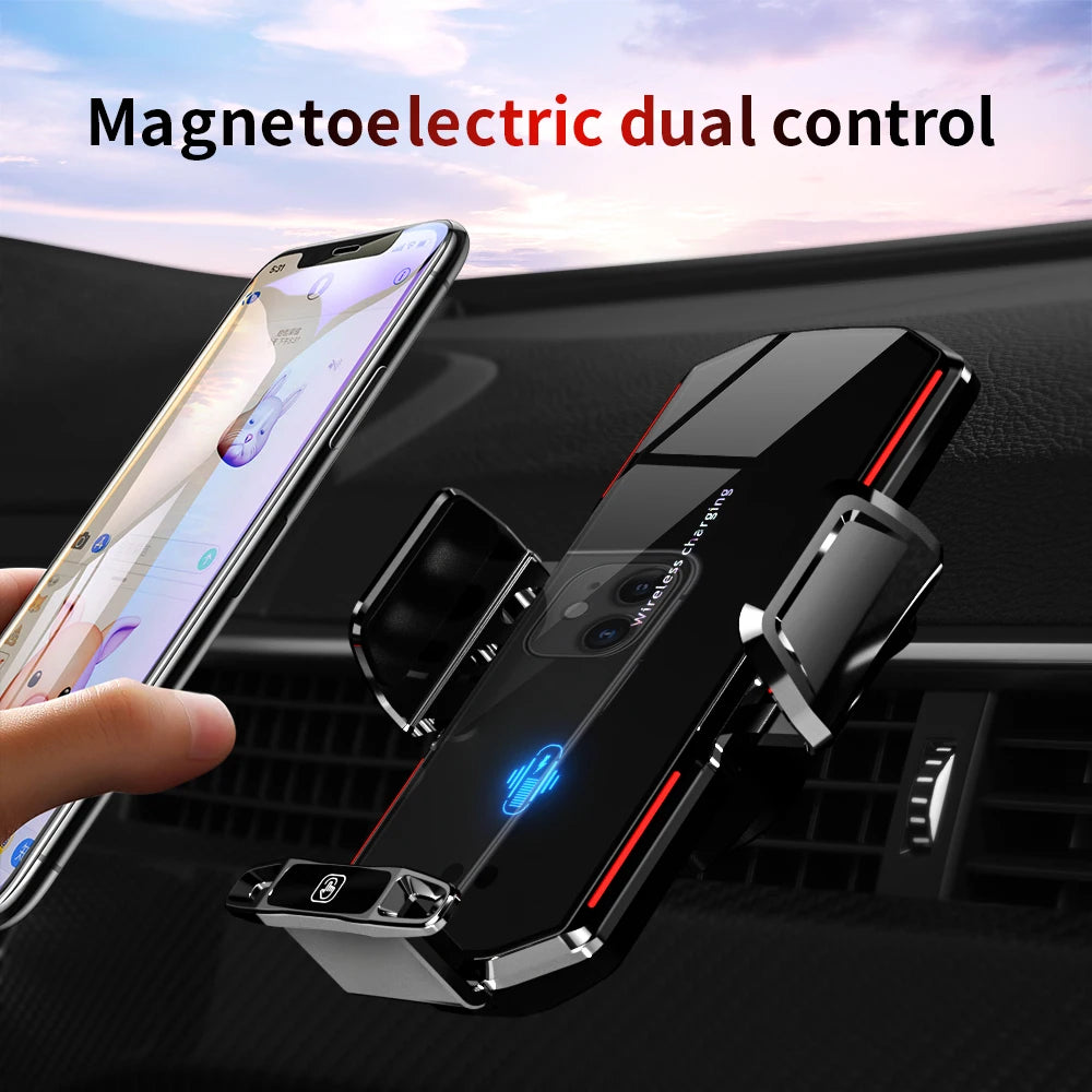 66W Wireless Car Charger – Auto-Clamp Phone Holder for iPhone & Android