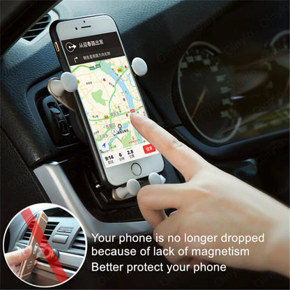 Smiley Face Gravity Car Phone Holder – Air Vent Mount for All Smartphones