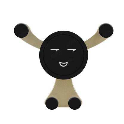 Smiley Face Gravity Car Phone Holder – Air Vent Mount for All Smartphones