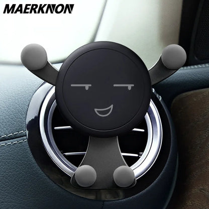 Smiley Face Gravity Car Phone Holder – Air Vent Mount for All Smartphones