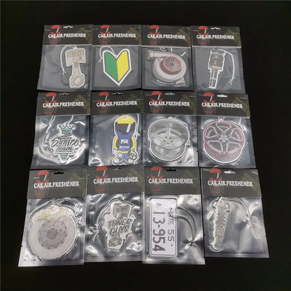 JDM Car-Themed Hanging Air Freshener – Rearview Mirror Perfume Decoration