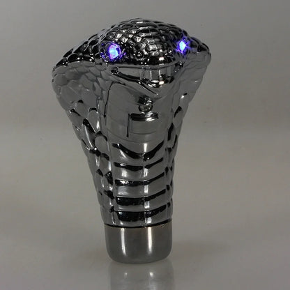 Universal Cobra Snake LED Gear Shift Knob – Chrome Red & Blue