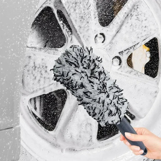 Plush Car Wheel & Rim Cleaning Brush – Professional Grade Tire Detailing Tool