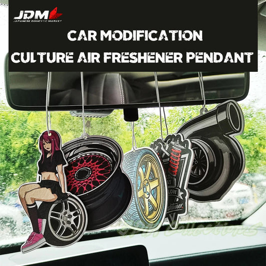 JDM Car-Themed Hanging Air Freshener – Rearview Mirror Perfume Decoration
