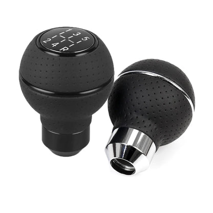 5-Speed Leather Gear Shift Knob – Universal Fit for Manual Cars