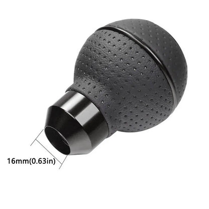 5-Speed Leather Gear Shift Knob – Universal Fit for Manual Cars