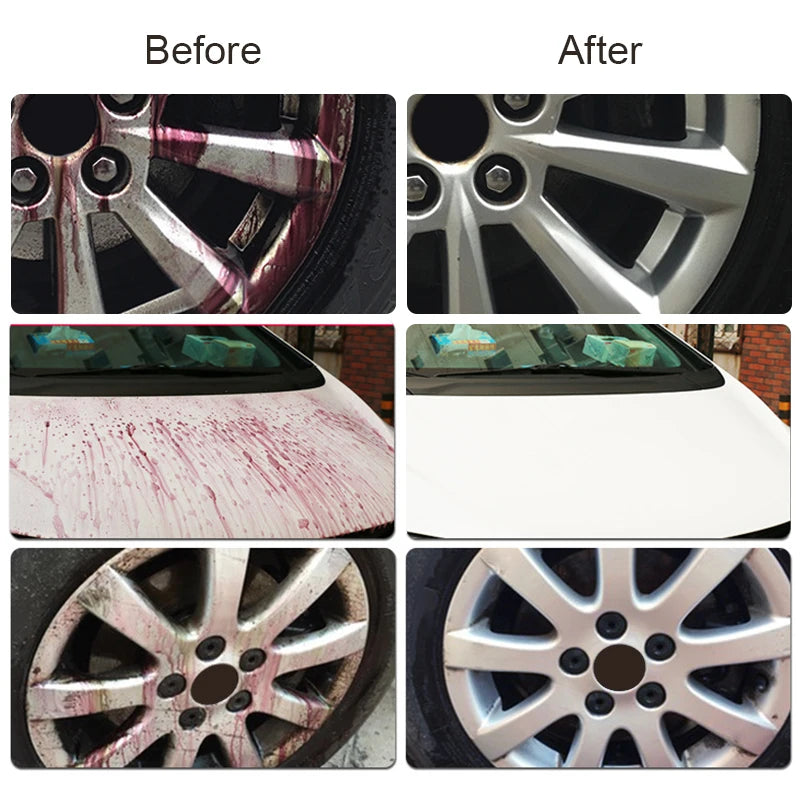 HGKJ Iron Rust & Dust Remover Spray – Safe Car Paint & Wheel Cleaner