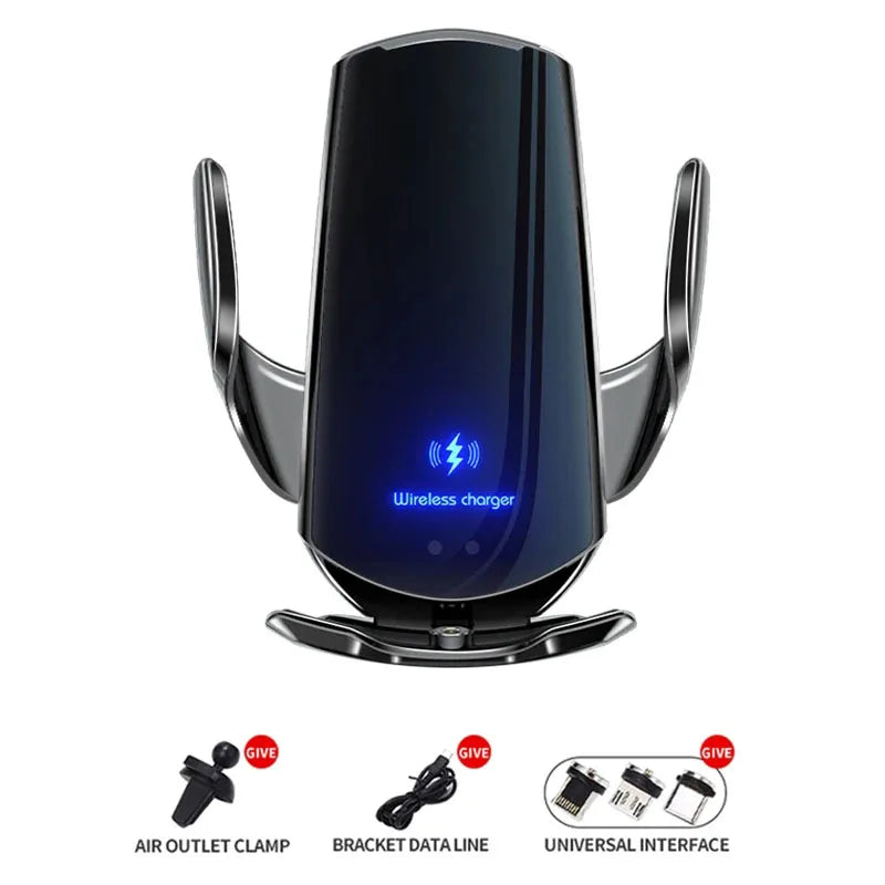 30W Magnetic Wireless Car Charger – Auto-Clamp Phone Mount with Fast Charging