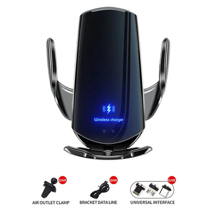 30W Magnetic Wireless Car Charger – Auto-Clamp Phone Mount with Fast Charging