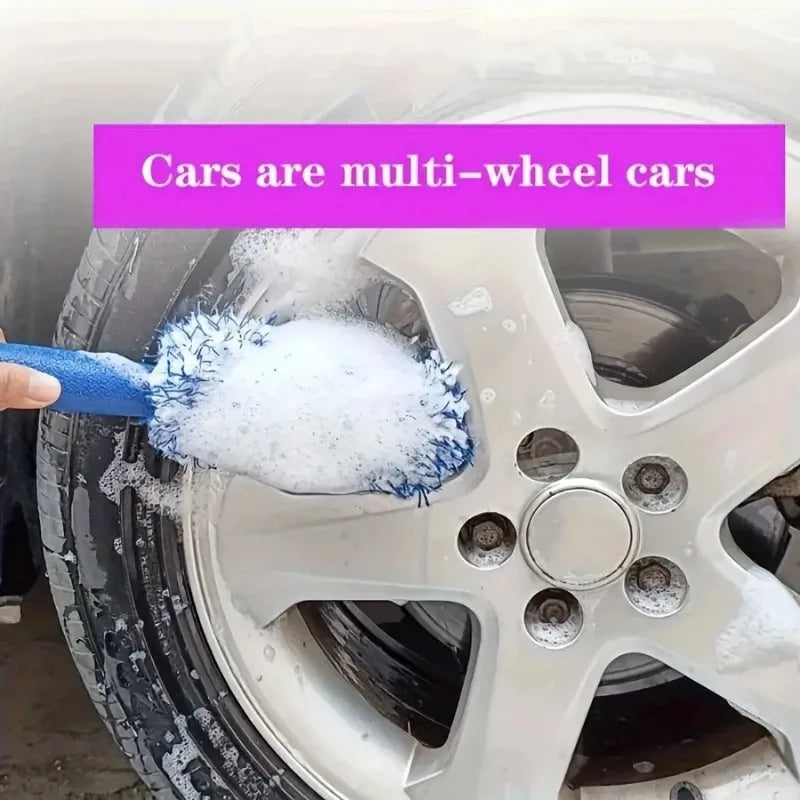 Plush Car Wheel & Rim Cleaning Brush – Professional Grade Tire Detailing Tool