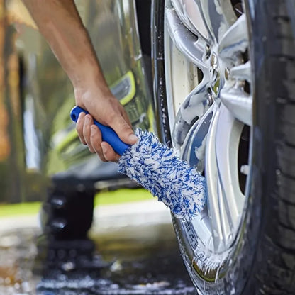 Plush Car Wheel & Rim Cleaning Brush – Professional Grade Tire Detailing Tool