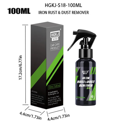 HGKJ Iron Rust & Dust Remover Spray – Safe Car Paint & Wheel Cleaner