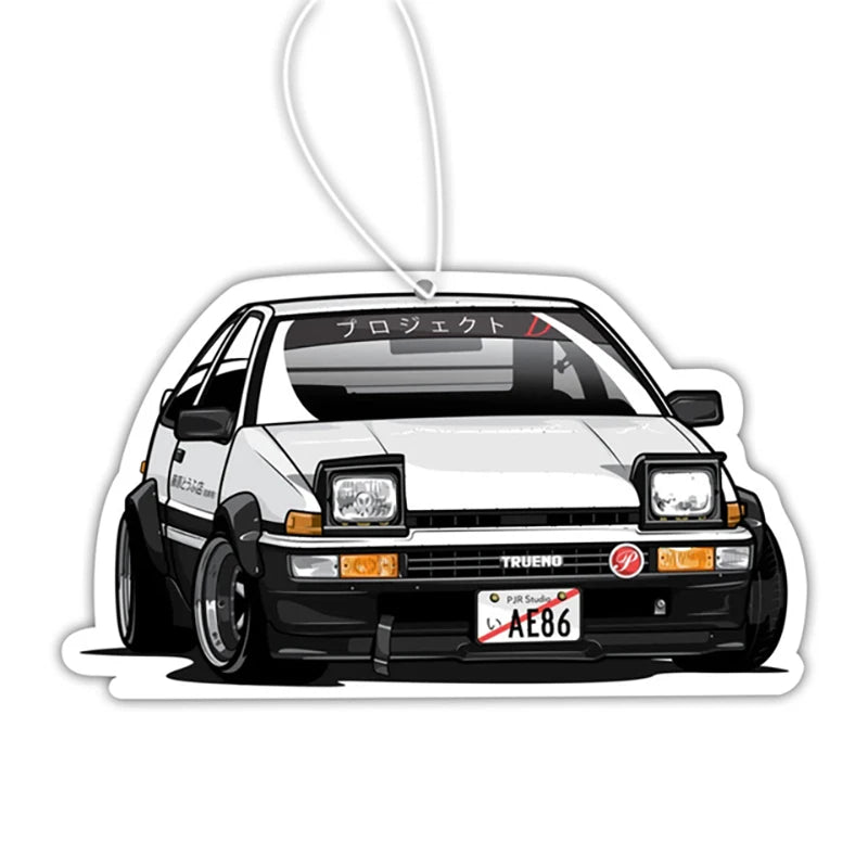 JDM Car-Themed Hanging Air Freshener – Rearview Mirror Perfume Decoration