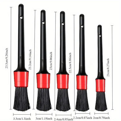 Premium Nylon Car Detailing Brush Kit – Multi-Surface Auto Cleaning Tools