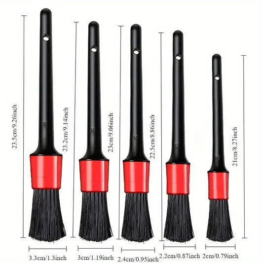 Premium Nylon Car Detailing Brush Kit – Multi-Surface Auto Cleaning Tools