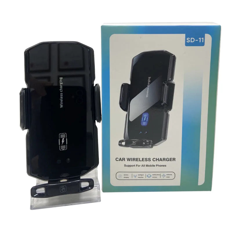 66W Wireless Car Charger – Auto-Clamp Phone Holder for iPhone & Android
