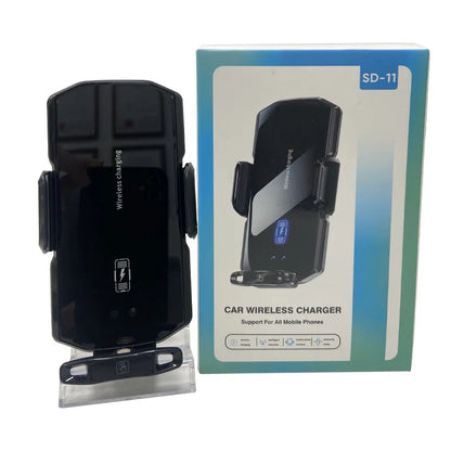 66W Wireless Car Charger – Auto-Clamp Phone Holder for iPhone & Android