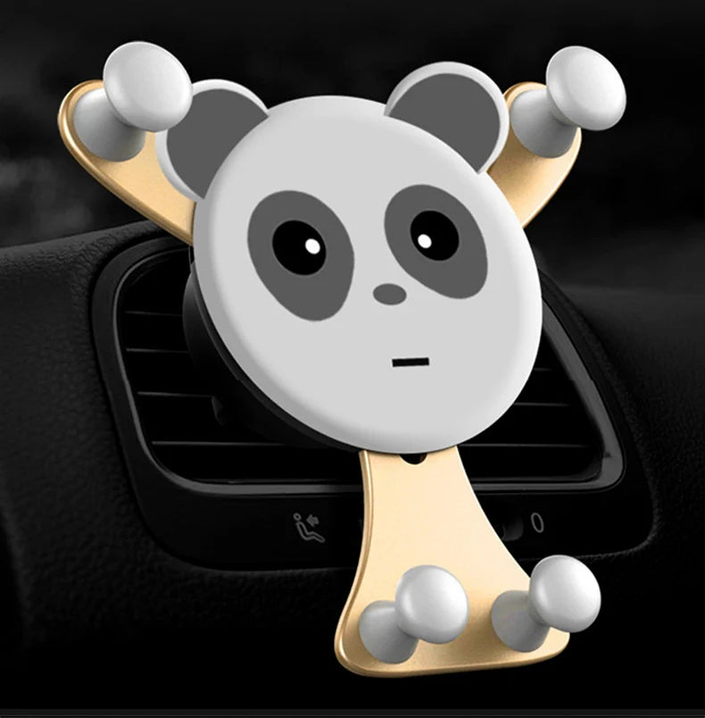 Smiley Face Gravity Car Phone Holder – Air Vent Mount for All Smartphones