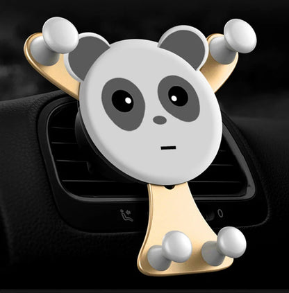 Smiley Face Gravity Car Phone Holder – Air Vent Mount for All Smartphones