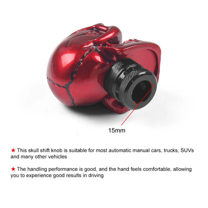 Universal Skull Gear Shift Knob – Sporty Manual Transmission Knob – 66mm Premium Quality