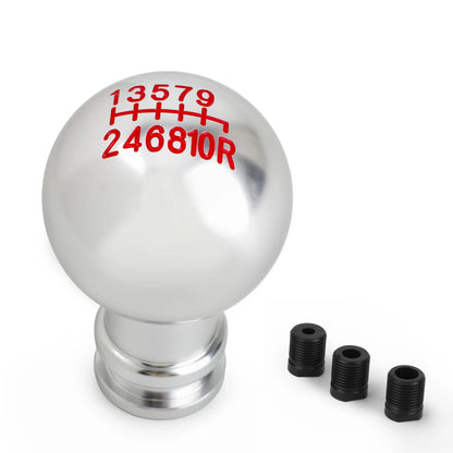 5/6/10 Speed Aluminum Gear Shift Knob – Universal Fit for Manual Transmission – M8, M10, M12