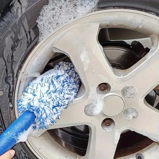 Plush Car Wheel & Rim Cleaning Brush – Professional Grade Tire Detailing Tool