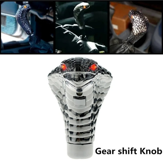 Universal Cobra Snake LED Gear Shift Knob – Chrome Red & Blue