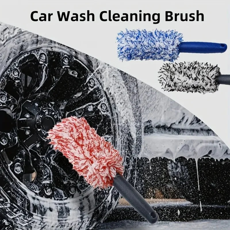 Plush Car Wheel & Rim Cleaning Brush – Professional Grade Tire Detailing Tool