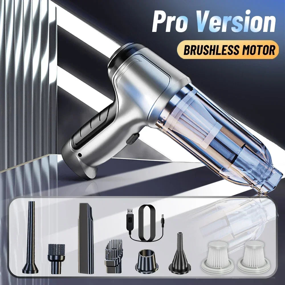 Wireless Car Vacuum Cleaner – High-Power Suction with Smart Dual Mode for Deep & Quick Cleaning