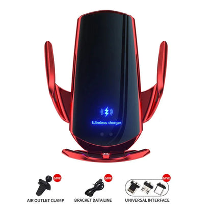 30W Magnetic Wireless Car Charger – Auto-Clamp Phone Mount with Fast Charging