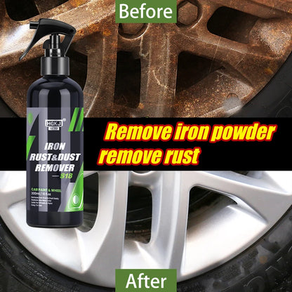 HGKJ Iron Rust & Dust Remover Spray – Safe Car Paint & Wheel Cleaner