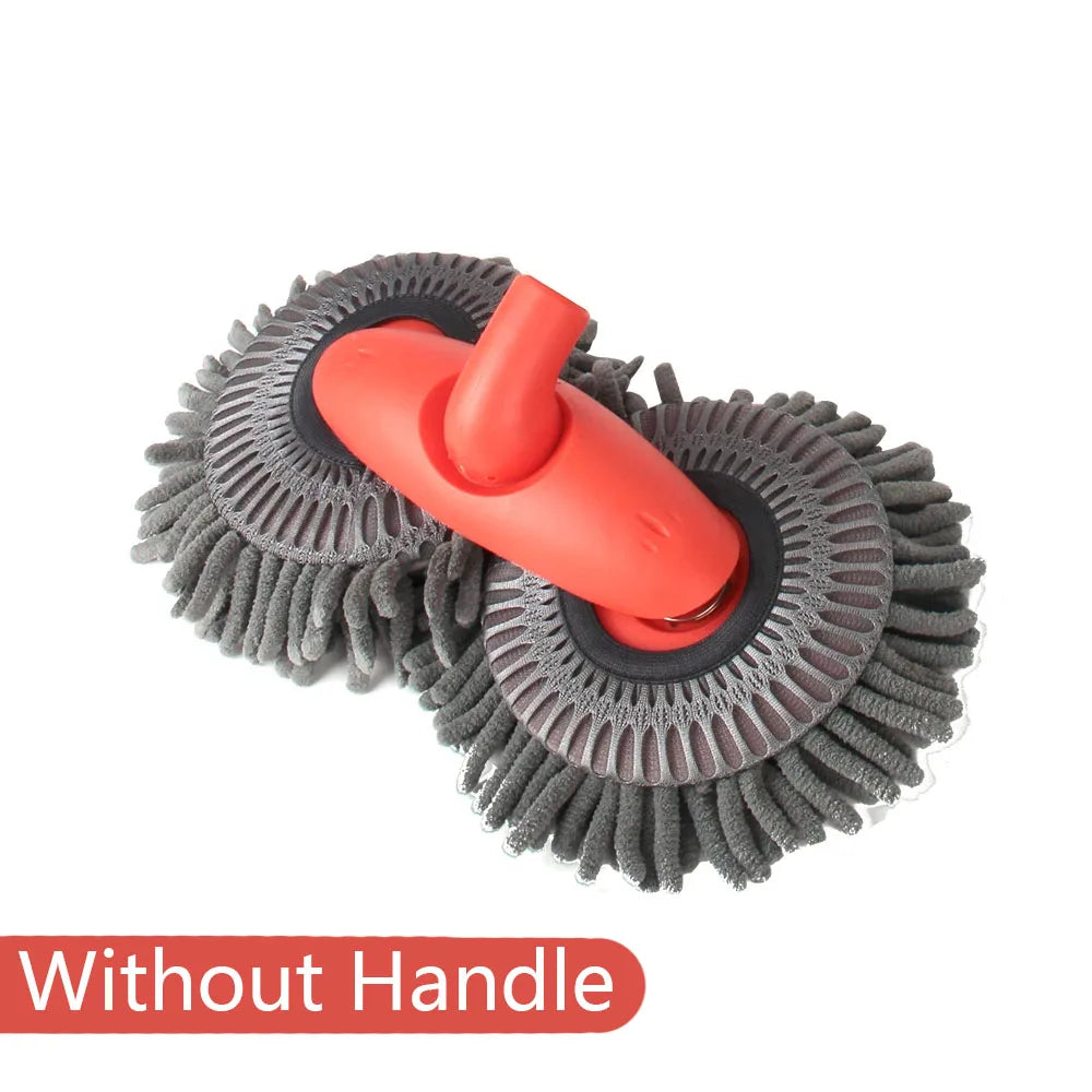 Double Brush Head Car Cleaning Mop – Telescopic Chenille Wash Mop