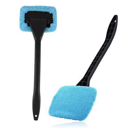 Windshield Defogger & Dust Brush – Long Handle Glass Cleaner for Cars