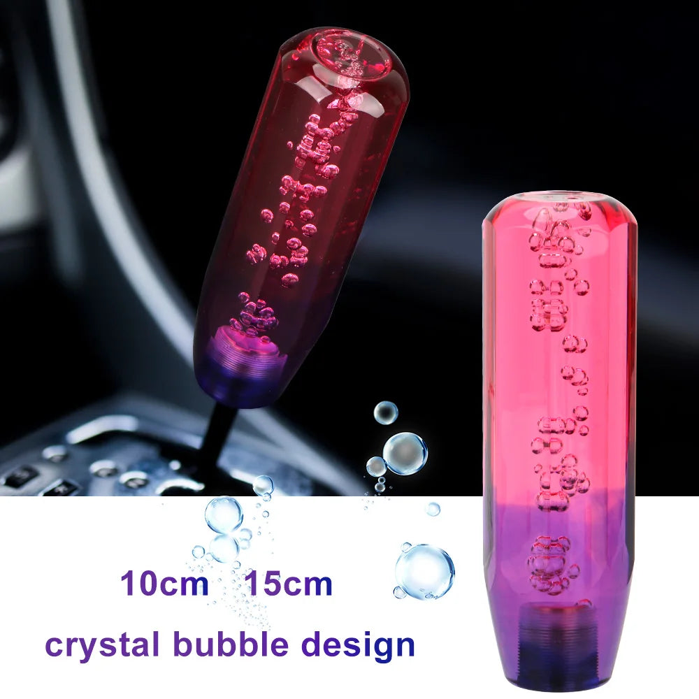 Crystal Bubble Gear Shift Knob – 10/15CM Universal Fit for Manual Transmission