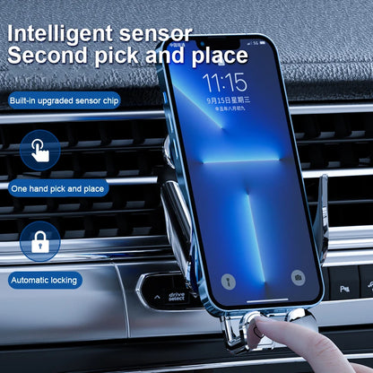 Creative Car Phone Holder with 15W Wireless Fast Charging – Vent, Dashboard, or Windshield Mount