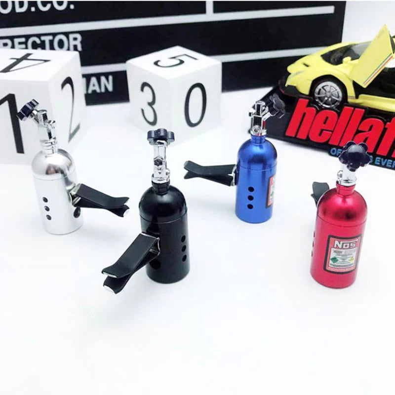 NOS Nitrogen Bottle Car Air Freshener – Aromatherapy Vent Perfume with 4 Fragrance Options