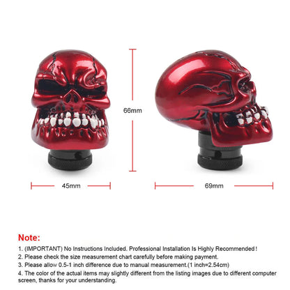 Universal Skull Gear Shift Knob – Sporty Manual Transmission Knob – 66mm Premium Quality