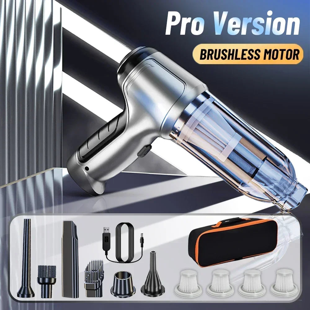 Wireless Car Vacuum Cleaner – High-Power Suction with Smart Dual Mode for Deep & Quick Cleaning