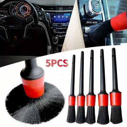Premium Nylon Car Detailing Brush Kit – Multi-Surface Auto Cleaning Tools