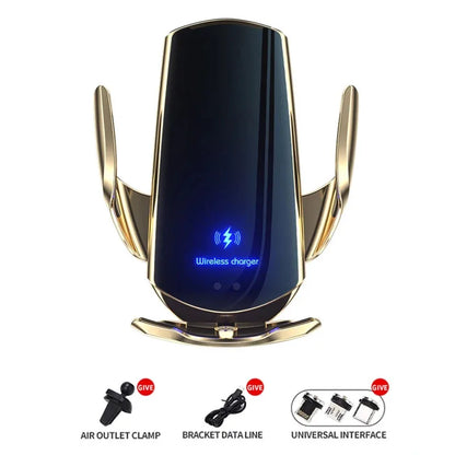 30W Magnetic Wireless Car Charger – Auto-Clamp Phone Mount with Fast Charging