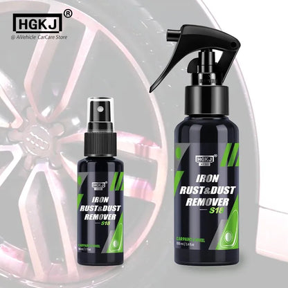 HGKJ Iron Rust & Dust Remover Spray – Safe Car Paint & Wheel Cleaner