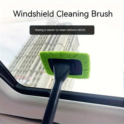 Windshield Defogger & Dust Brush – Long Handle Glass Cleaner for Cars