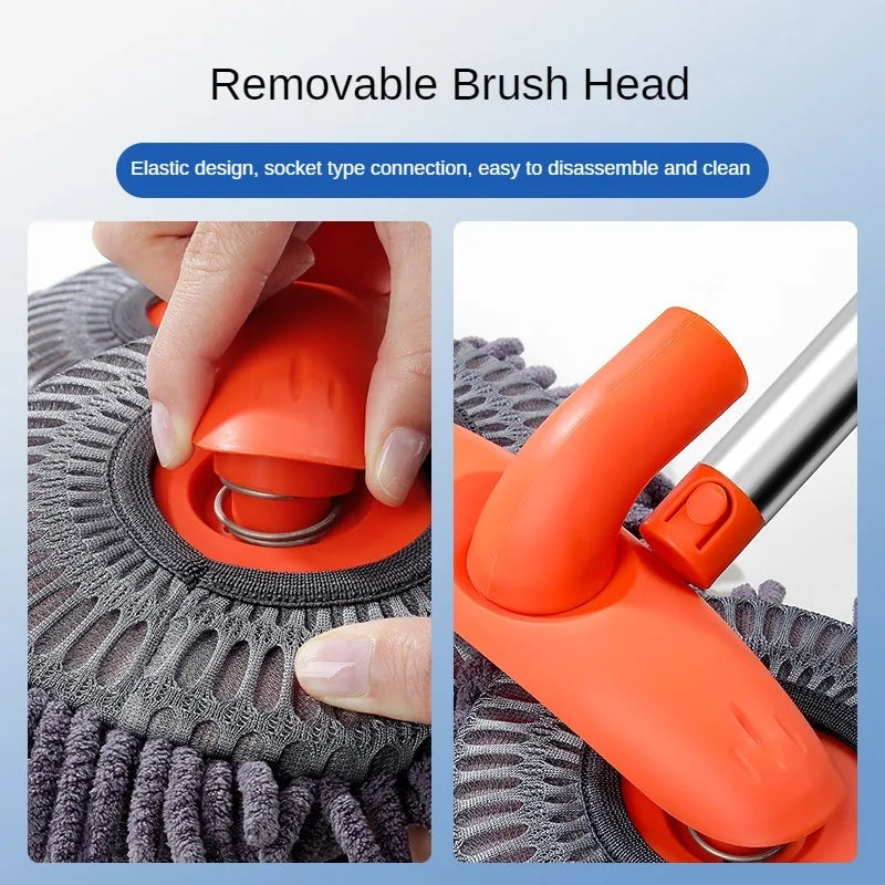 Double Brush Head Car Cleaning Mop – Telescopic Chenille Wash Mop